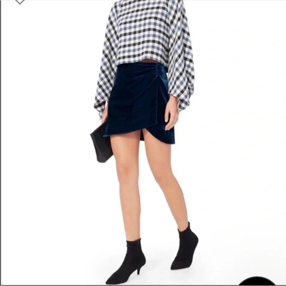 10 Crosby Derek Lam velour drape mini skirt - Picture 12 of 13